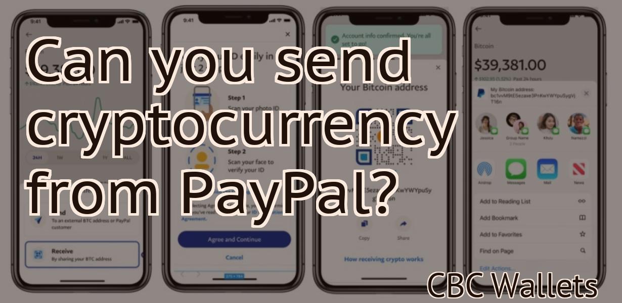 Can you send cryptocurrency from PayPal?