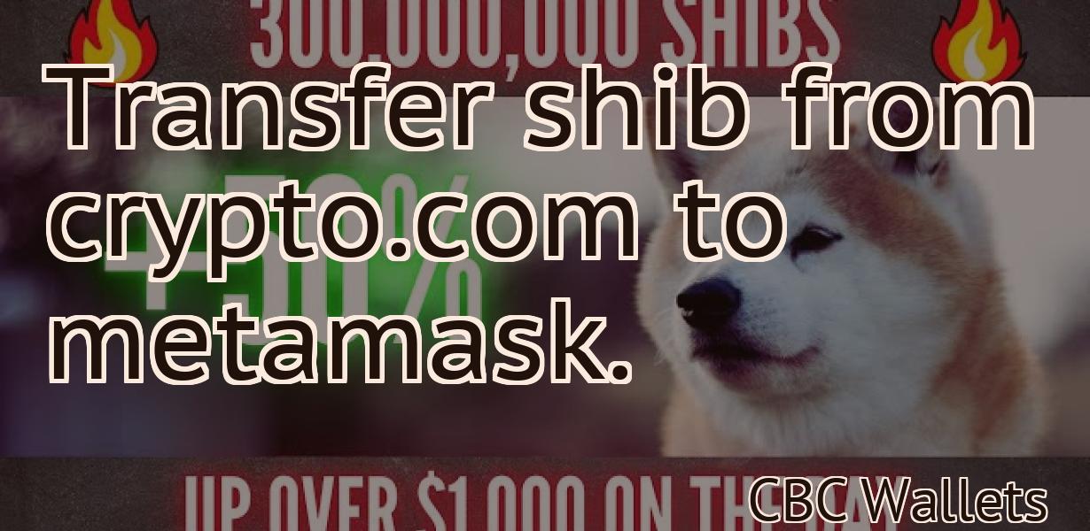 Transfer shib from crypto.com to metamask.