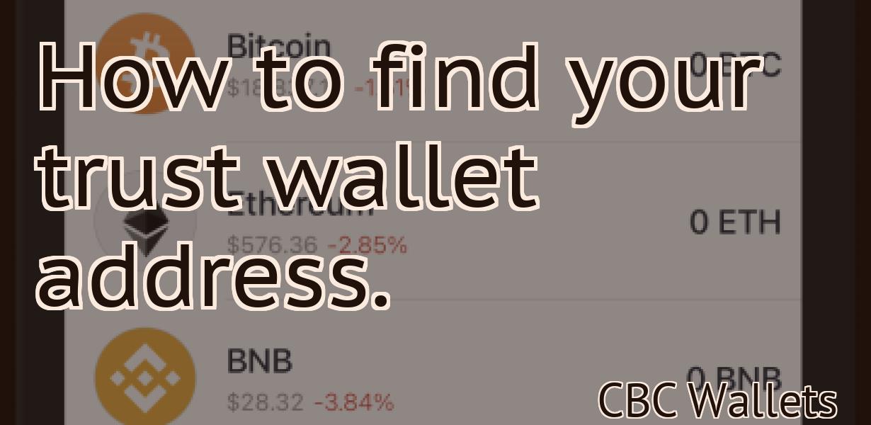 How to find your trust wallet address.
