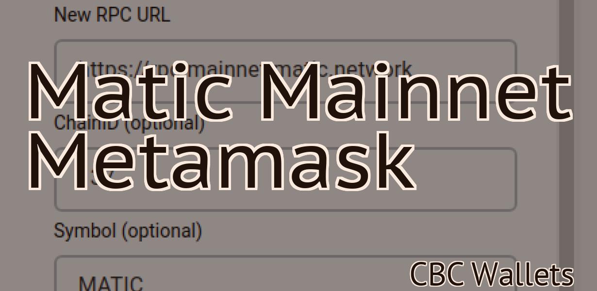 Matic Mainnet Metamask