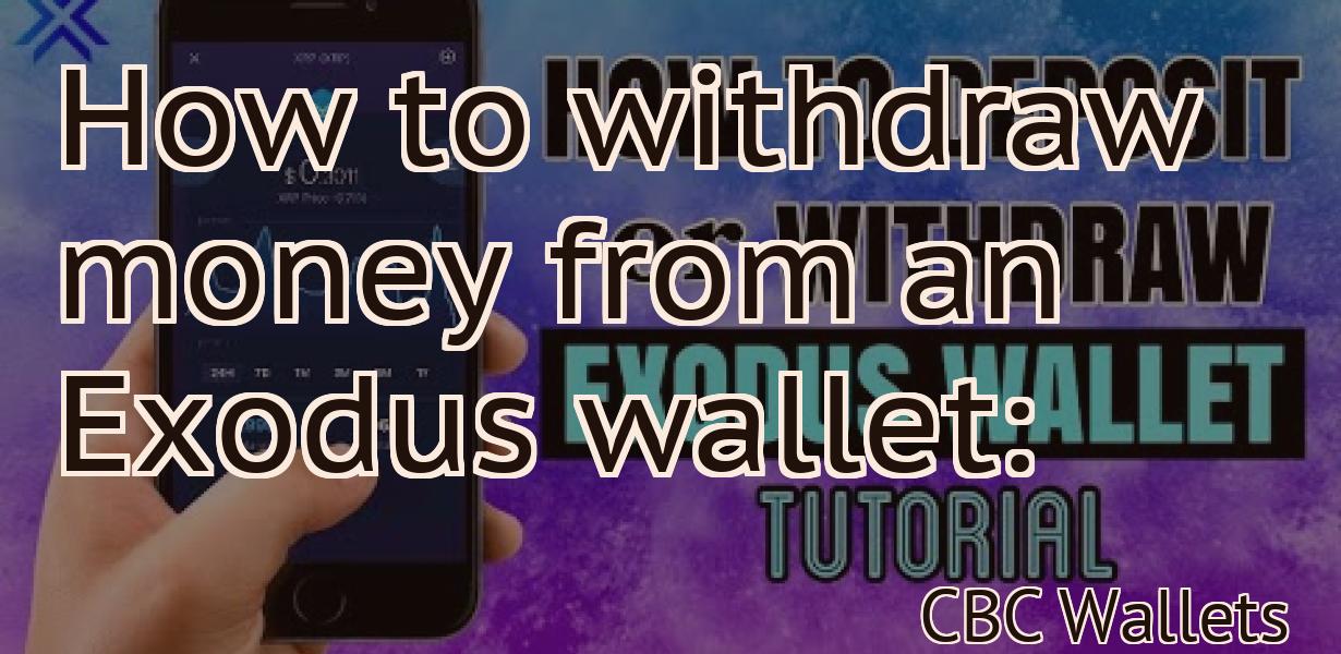 How to withdraw money from an Exodus wallet: