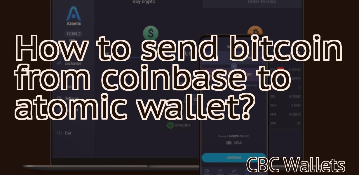 How to send bitcoin from coinbase to atomic wallet?