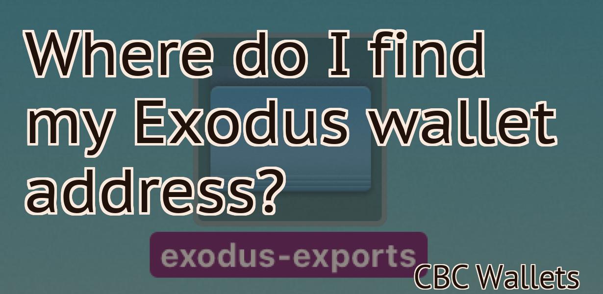Where do I find my Exodus wallet address?