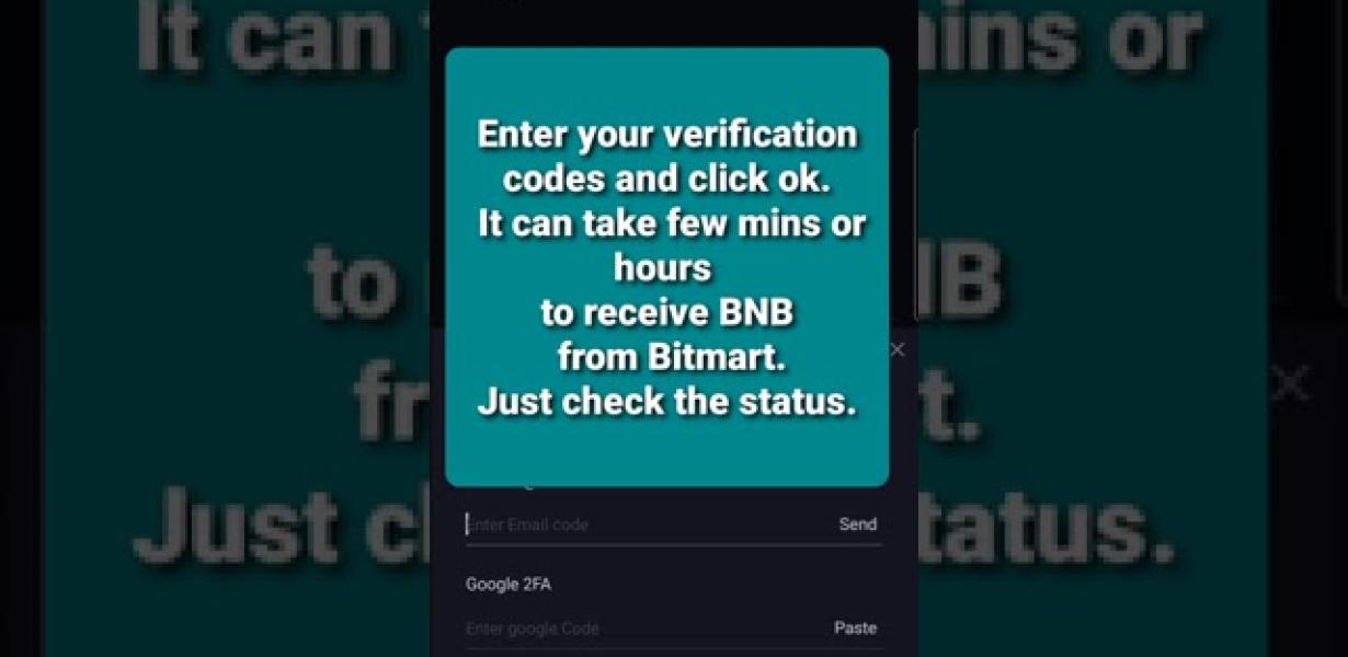 Sending Binance Coin from Bitm