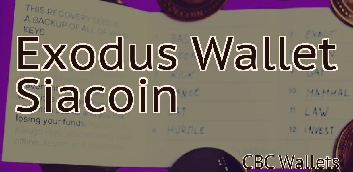 Exodus Wallet Siacoin