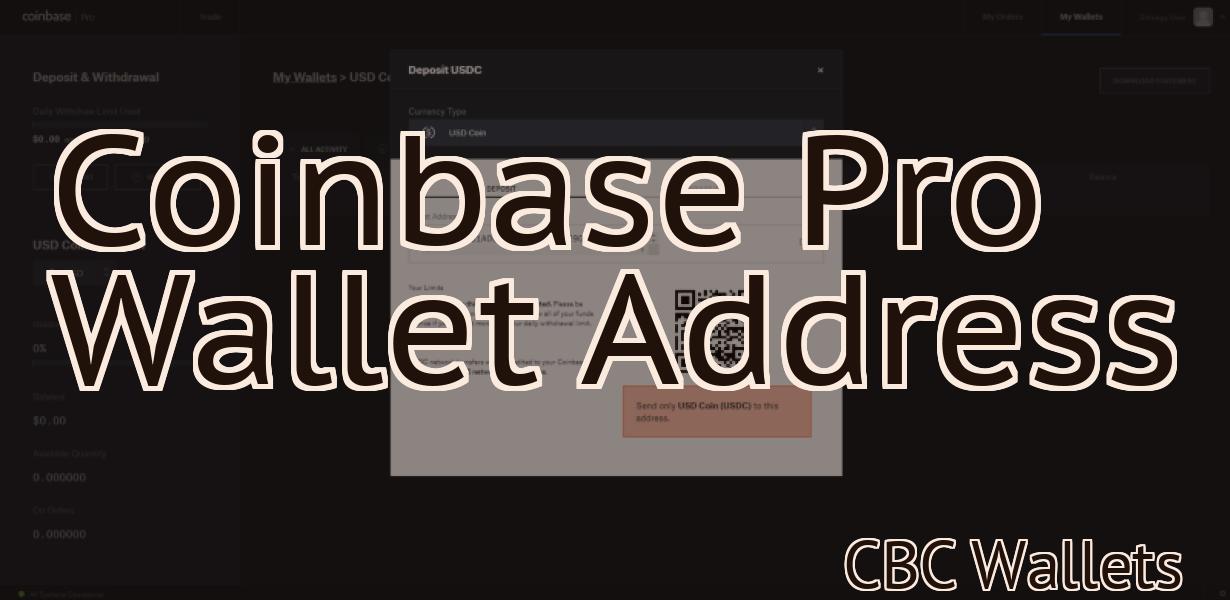 Coinbase Pro Wallet Address