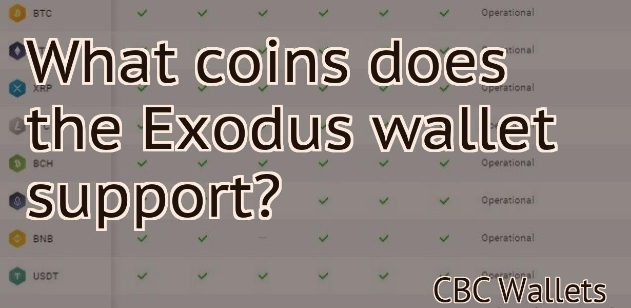 What coins does the Exodus wallet support?