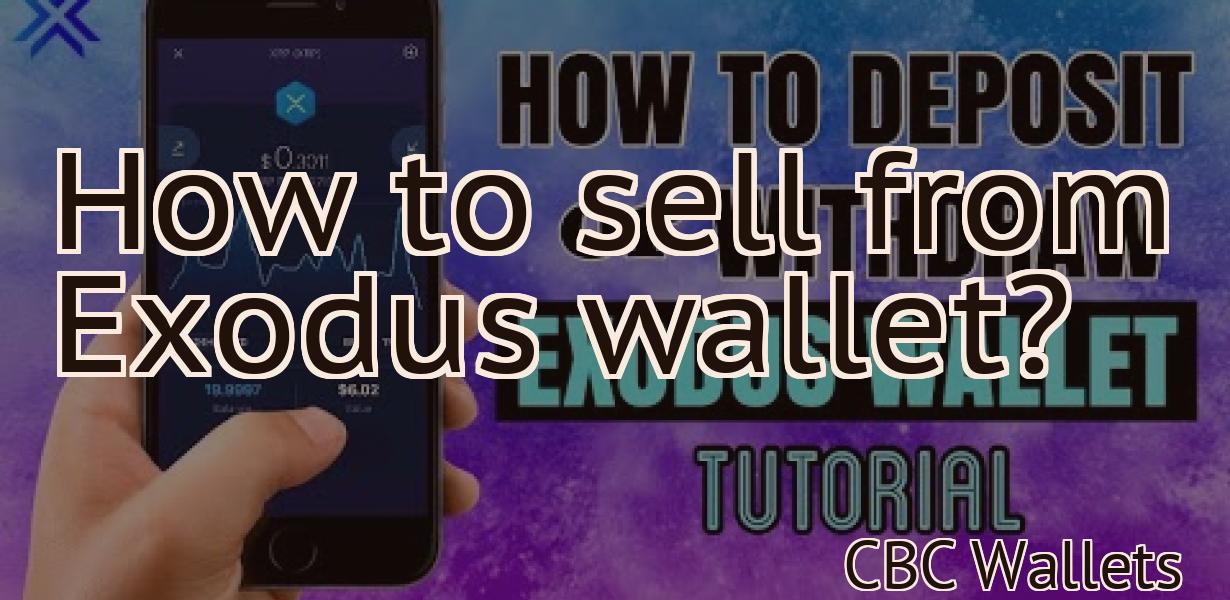 How to sell from Exodus wallet?