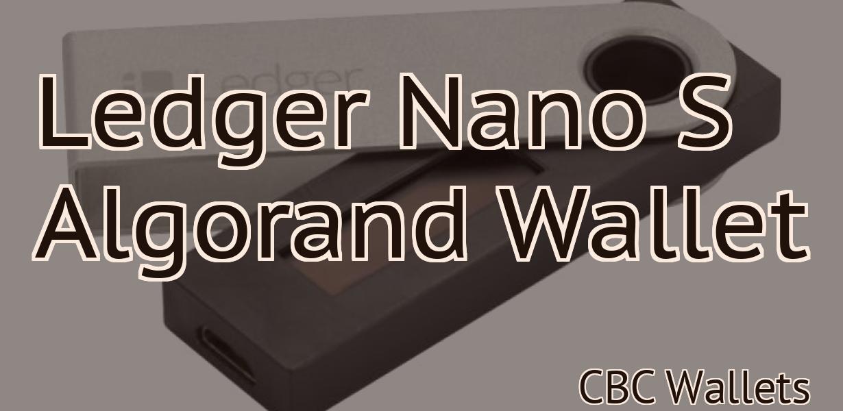 Ledger Nano S Algorand Wallet