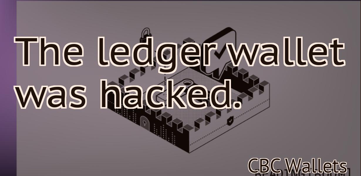 The ledger wallet was hacked.