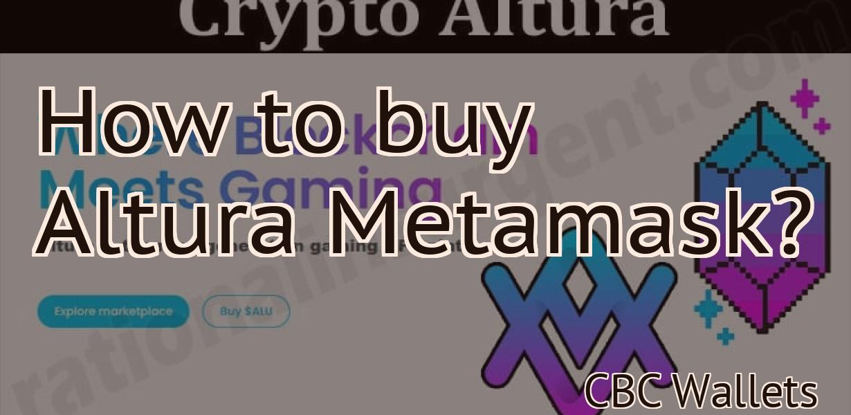 How to buy Altura Metamask?