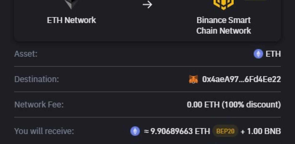 How to trade BSC for ETH with 