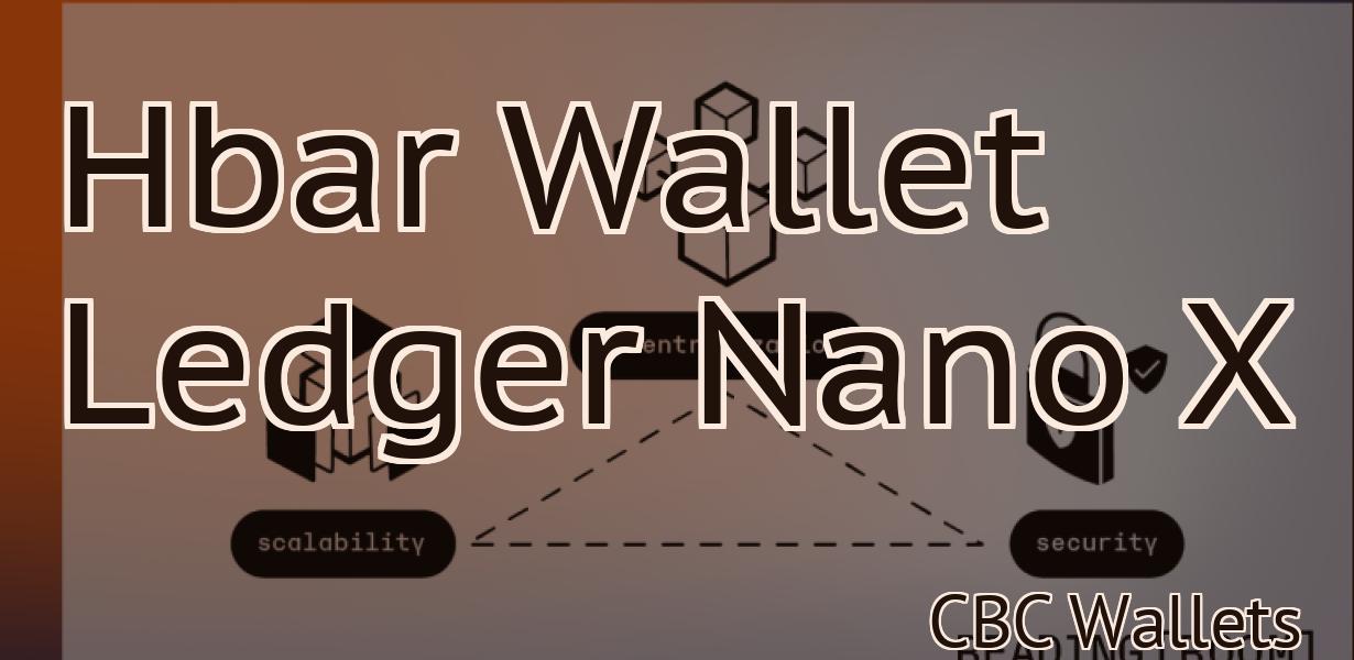 Hbar Wallet Ledger Nano X