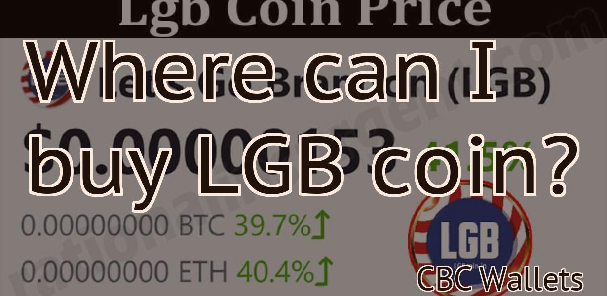 Where can I buy LGB coin?