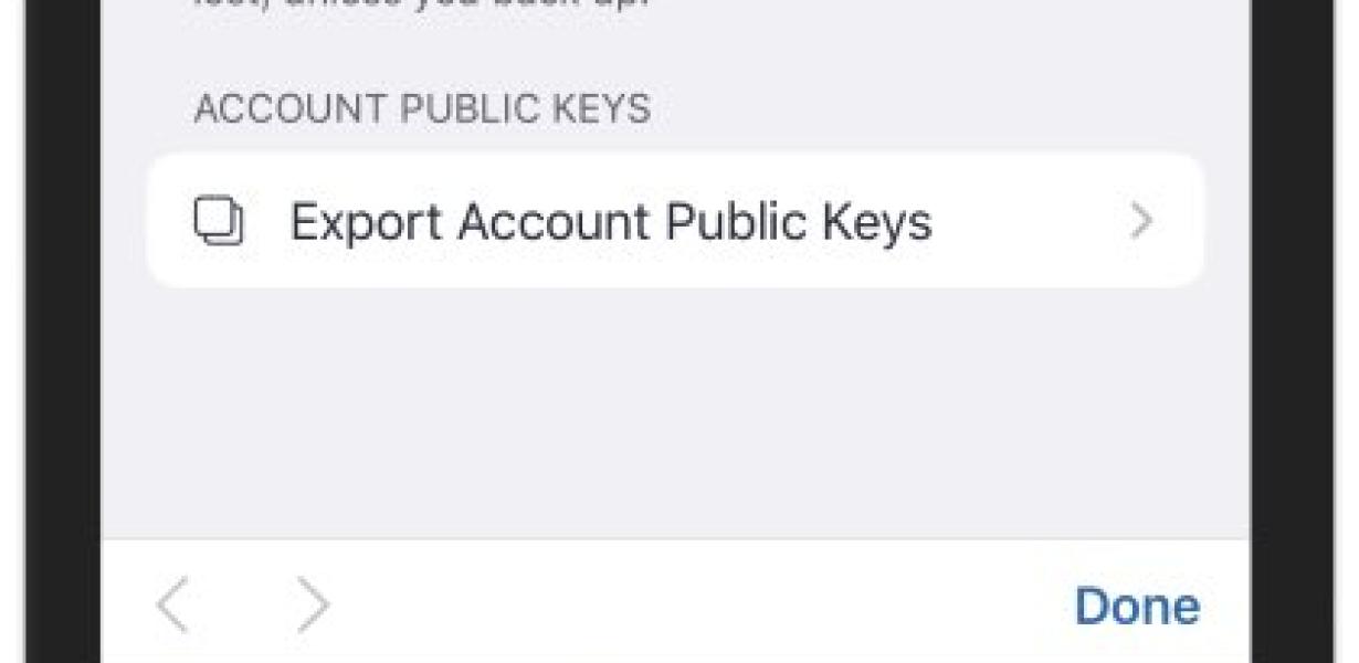 Need to export your public key