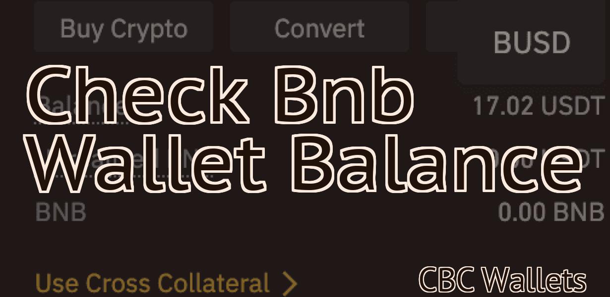 Check Bnb Wallet Balance