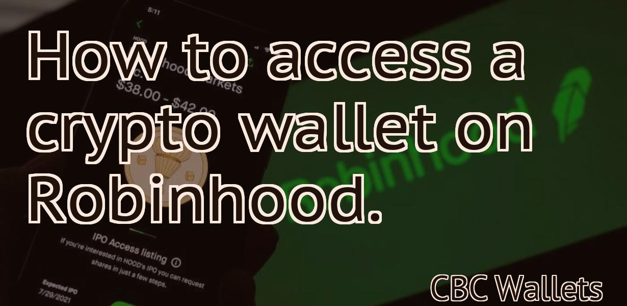 How to access a crypto wallet on Robinhood.