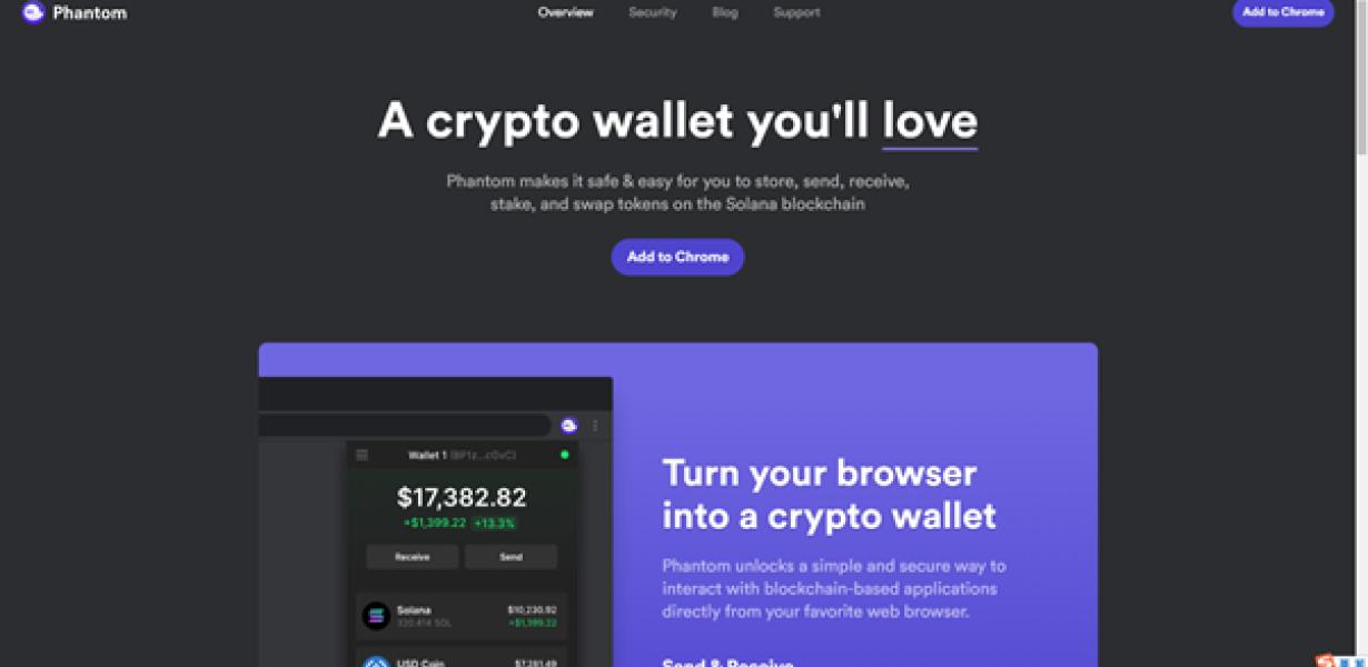 The Phantom Wallet Extension: 