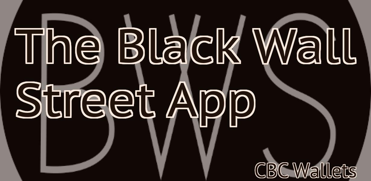 The Black Wall Street App