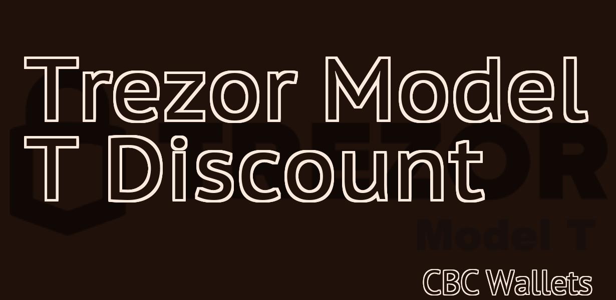Trezor Model T Discount