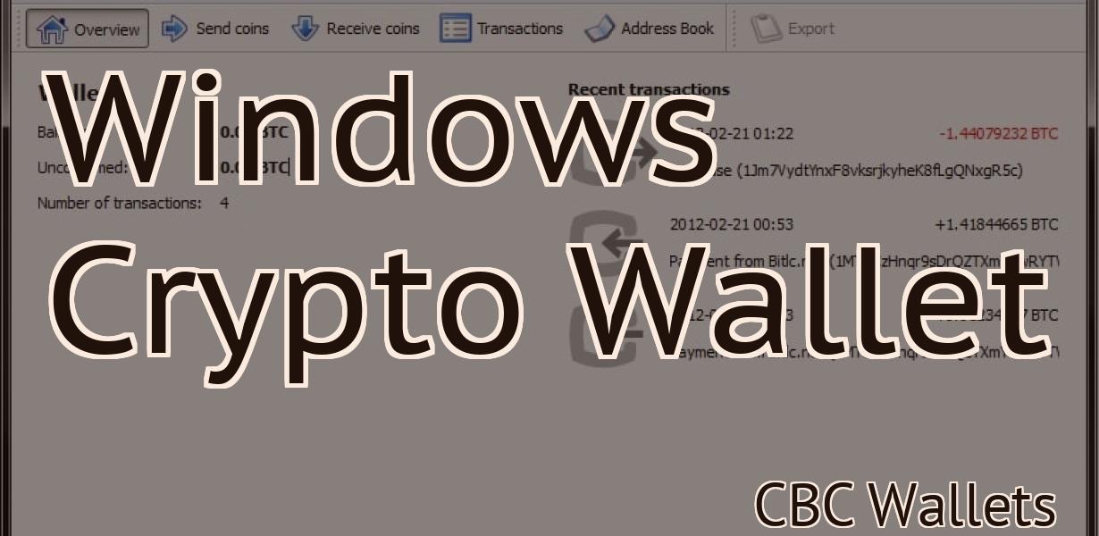 Windows Crypto Wallet