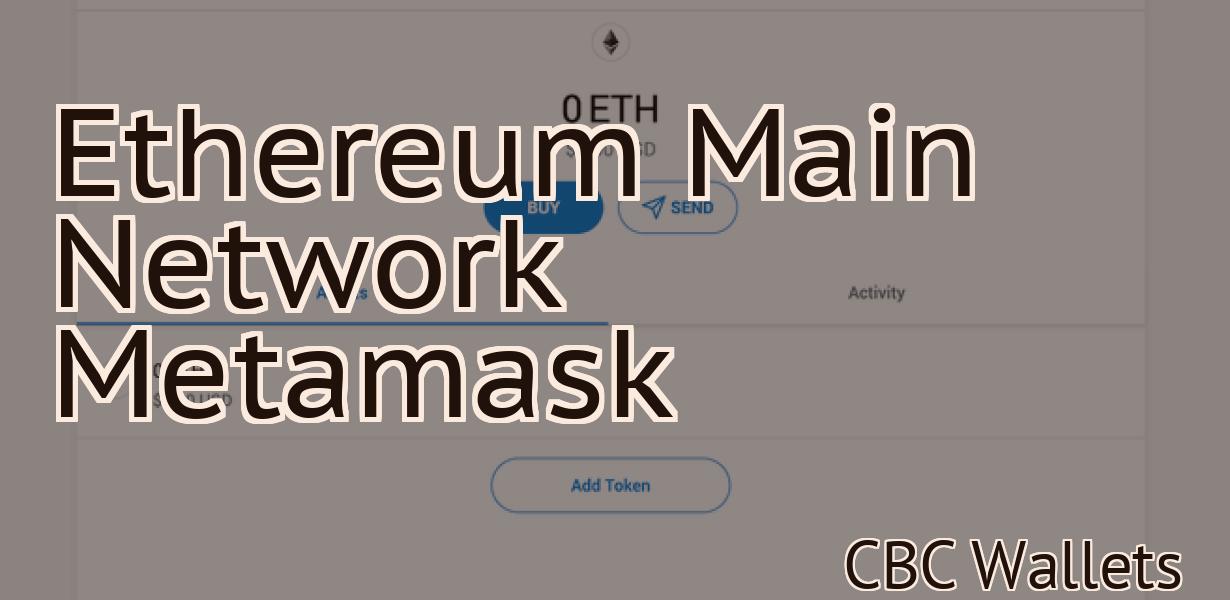Ethereum Main Network Metamask