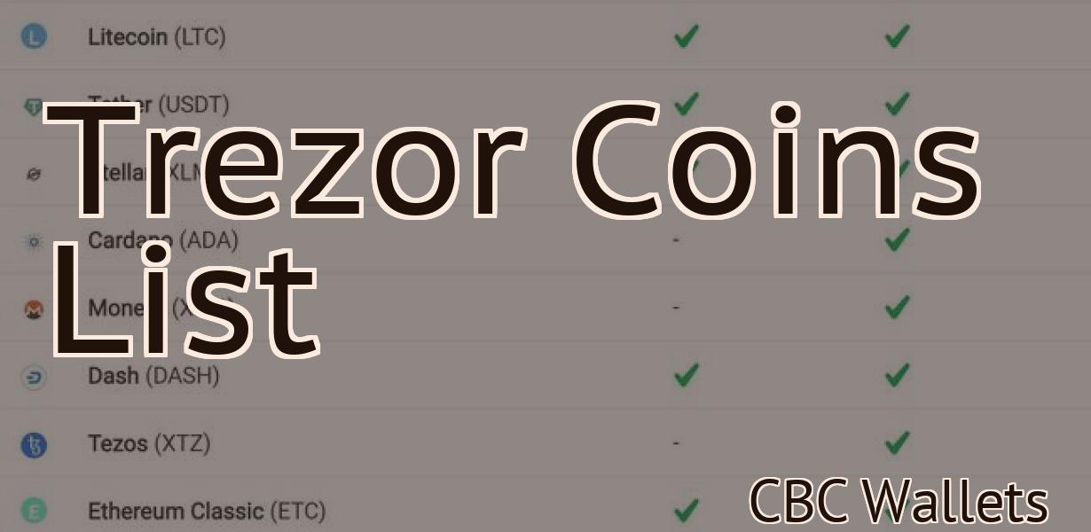 Trezor Coins List