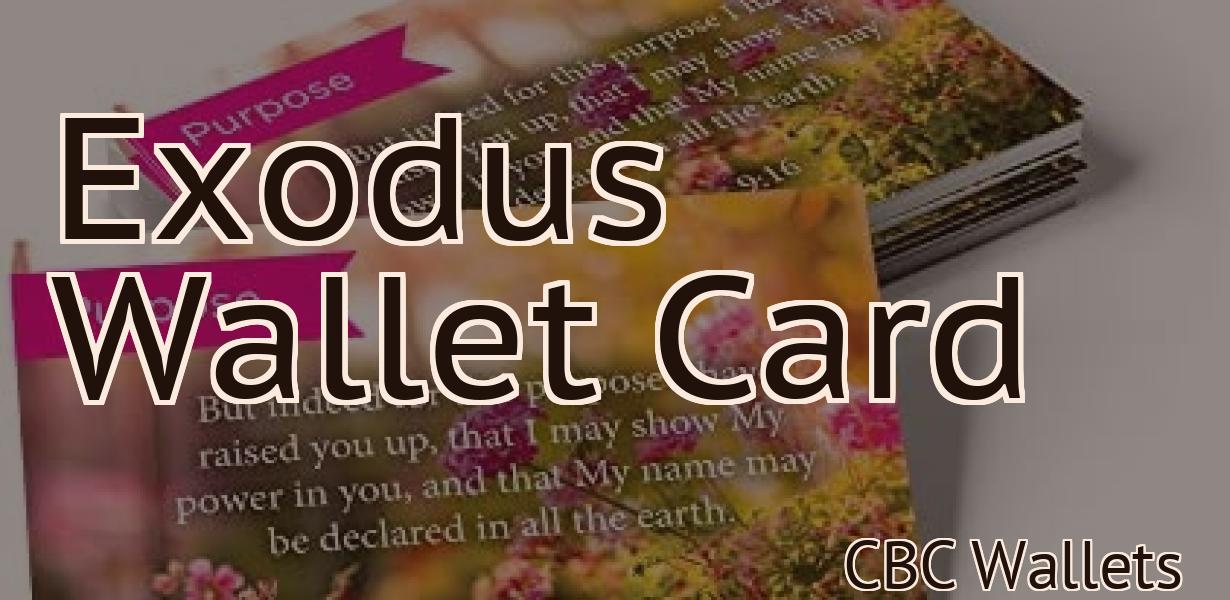 Exodus Wallet Card