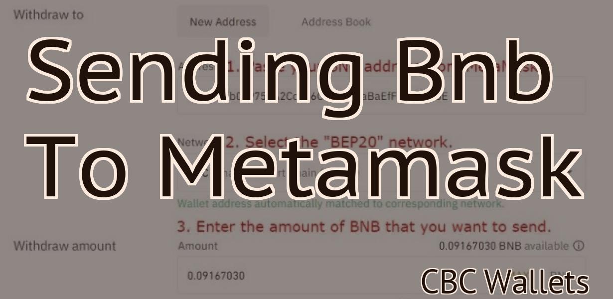Sending Bnb To Metamask
