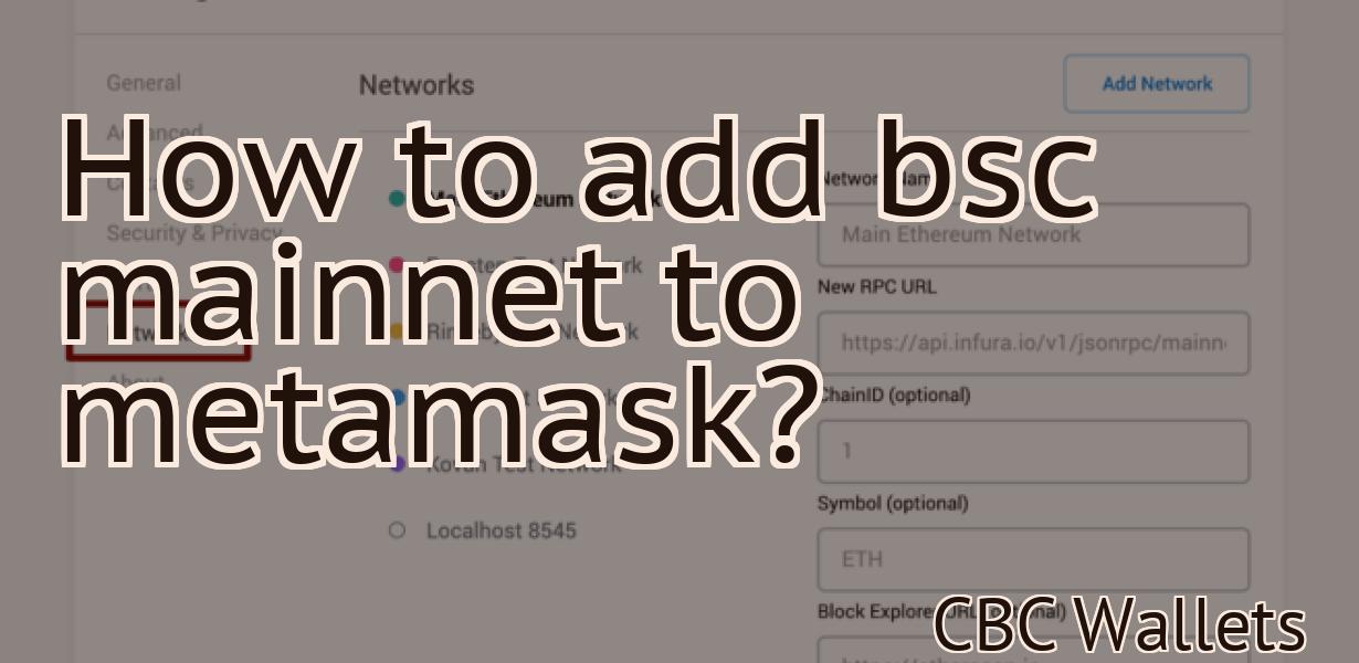 How to add bsc mainnet to metamask?