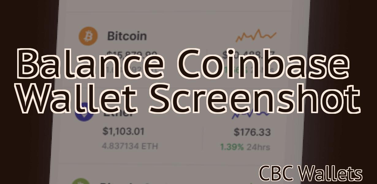 Balance Coinbase Wallet Screenshot