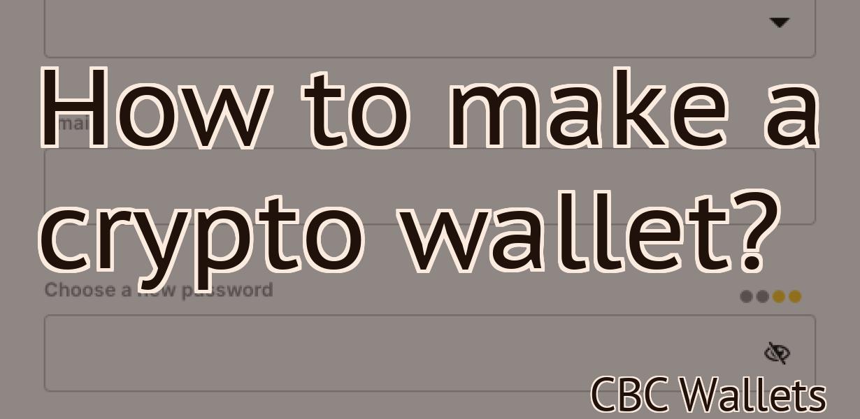 How to make a crypto wallet?