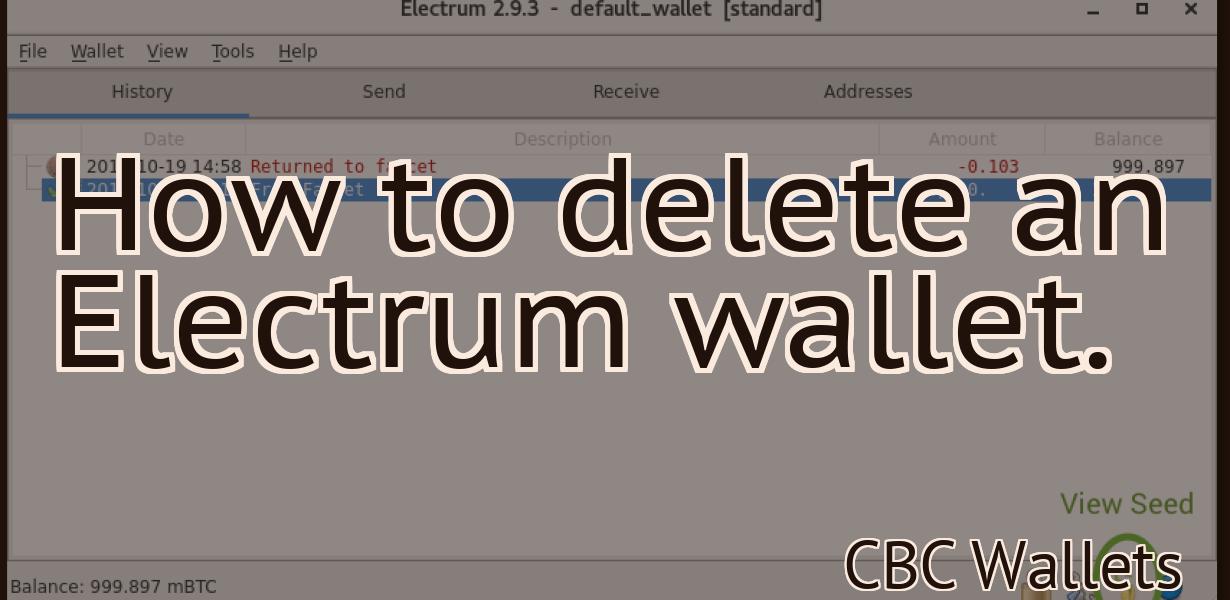 How to delete an Electrum wallet.