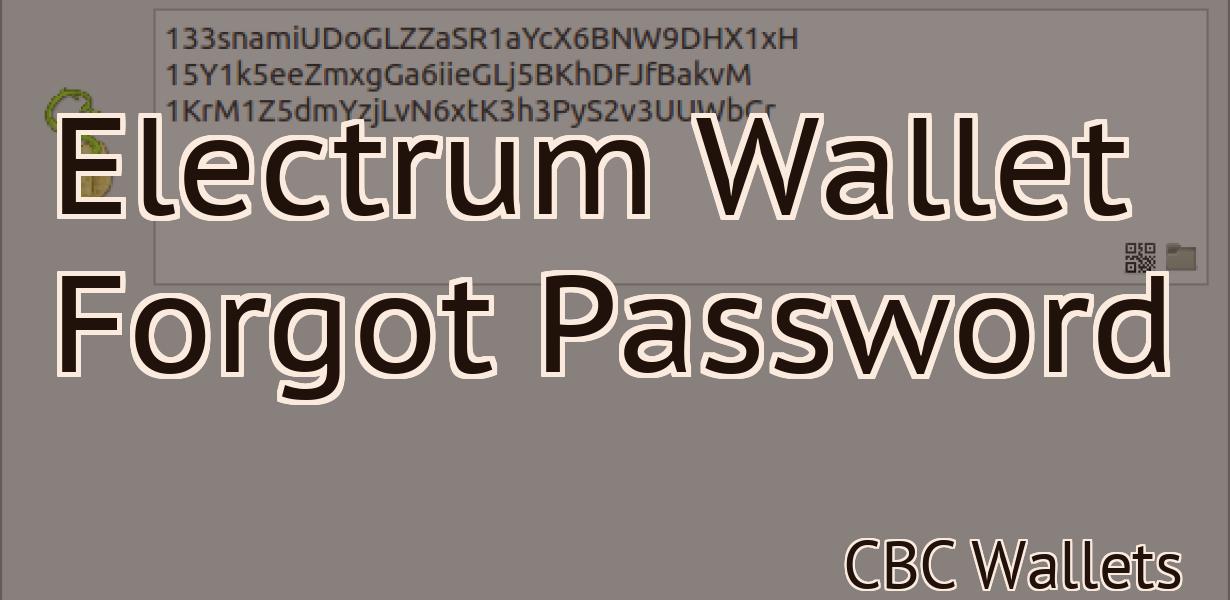 Electrum Wallet Forgot Password