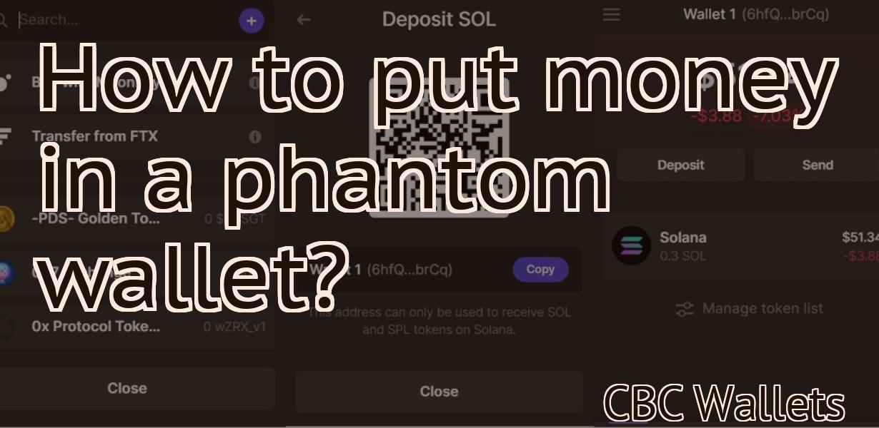 How to put money in a phantom wallet?