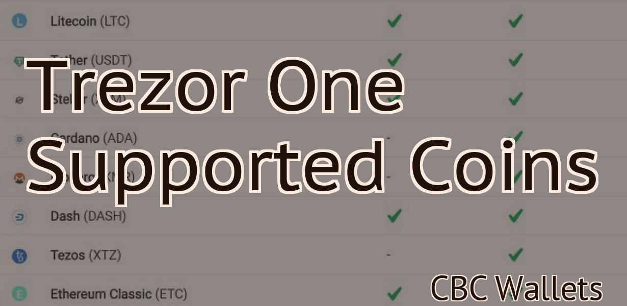 Trezor One Supported Coins
