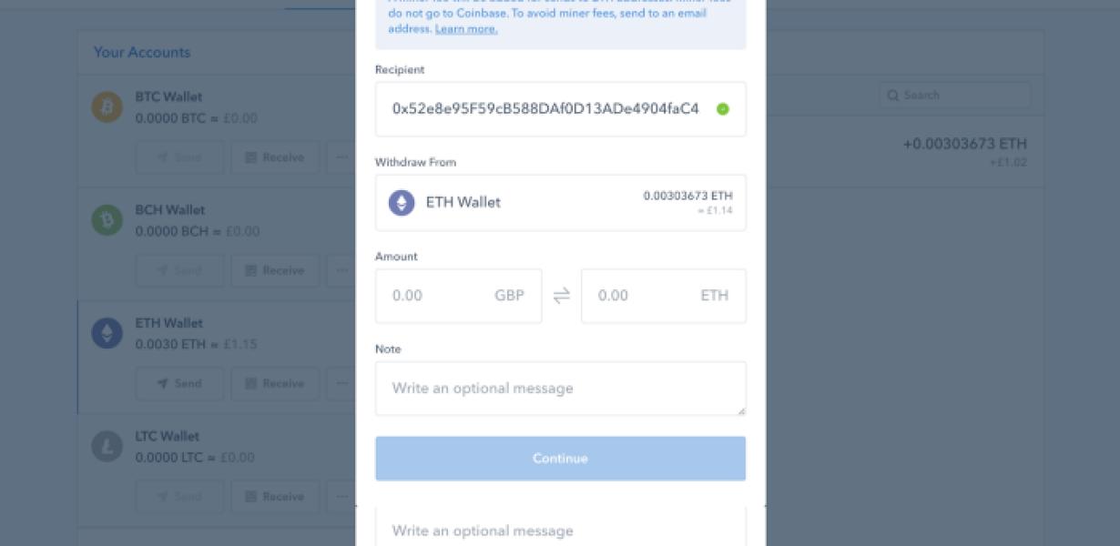 Transferring Ethereum from Coi