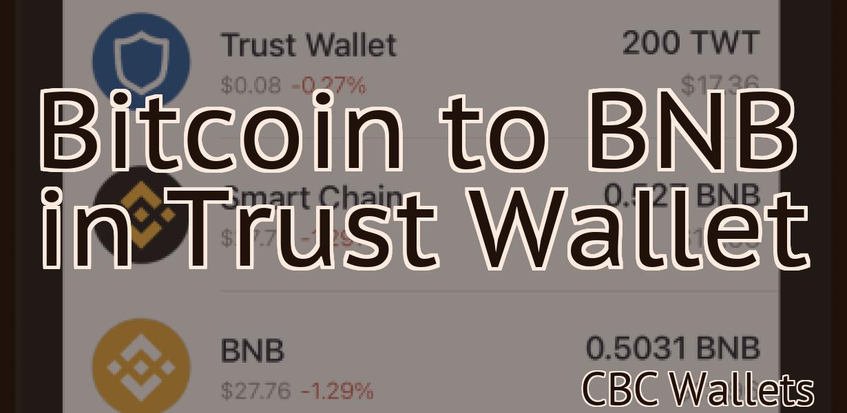 Bitcoin to BNB in Trust Wallet