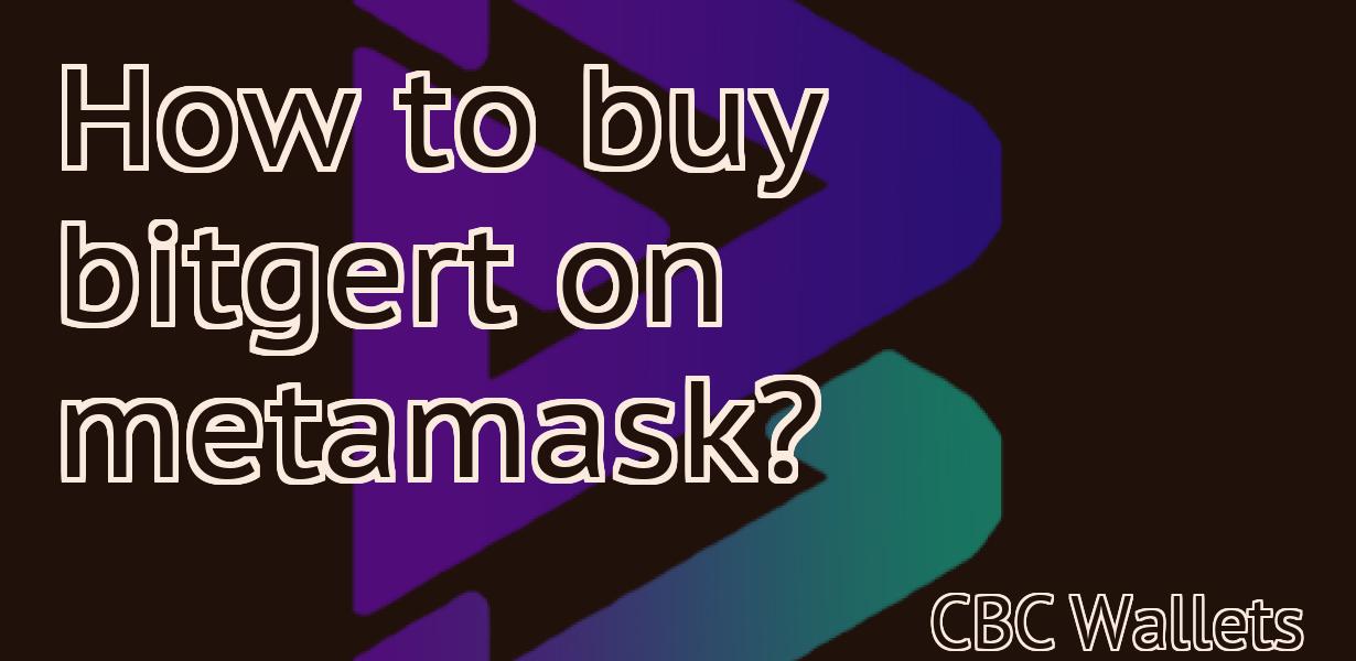 How to buy bitgert on metamask?