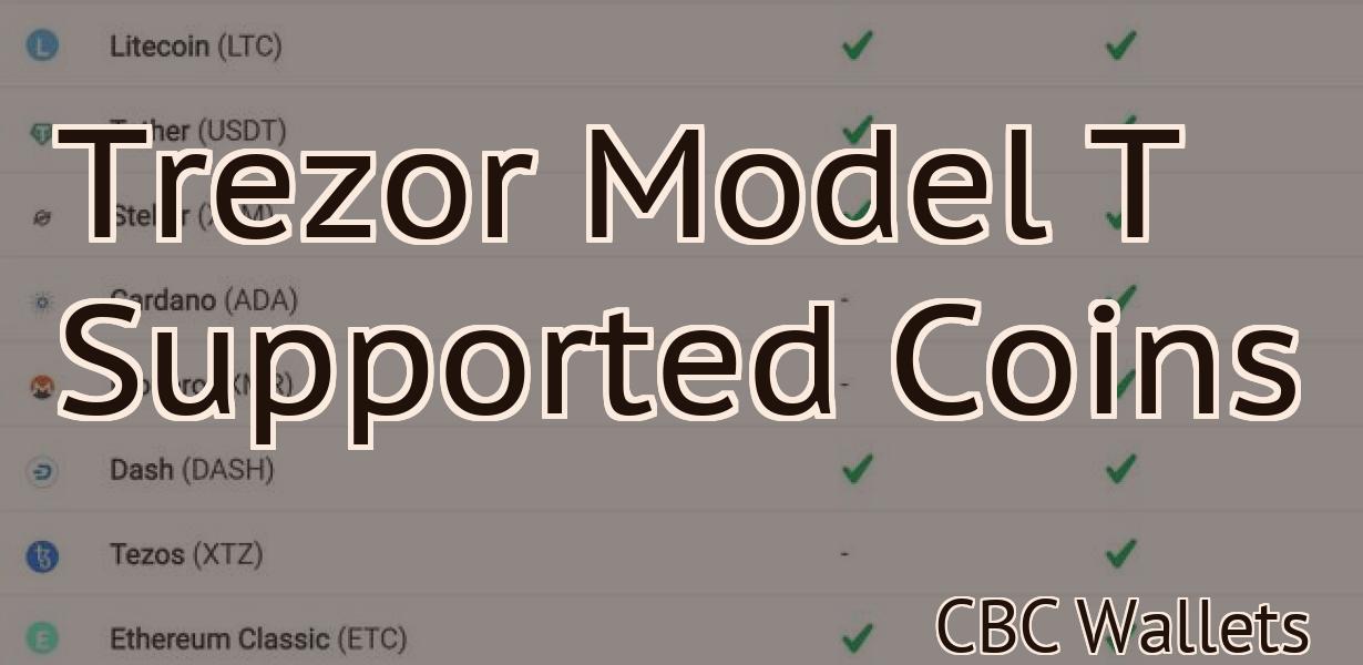 Trezor Model T Supported Coins