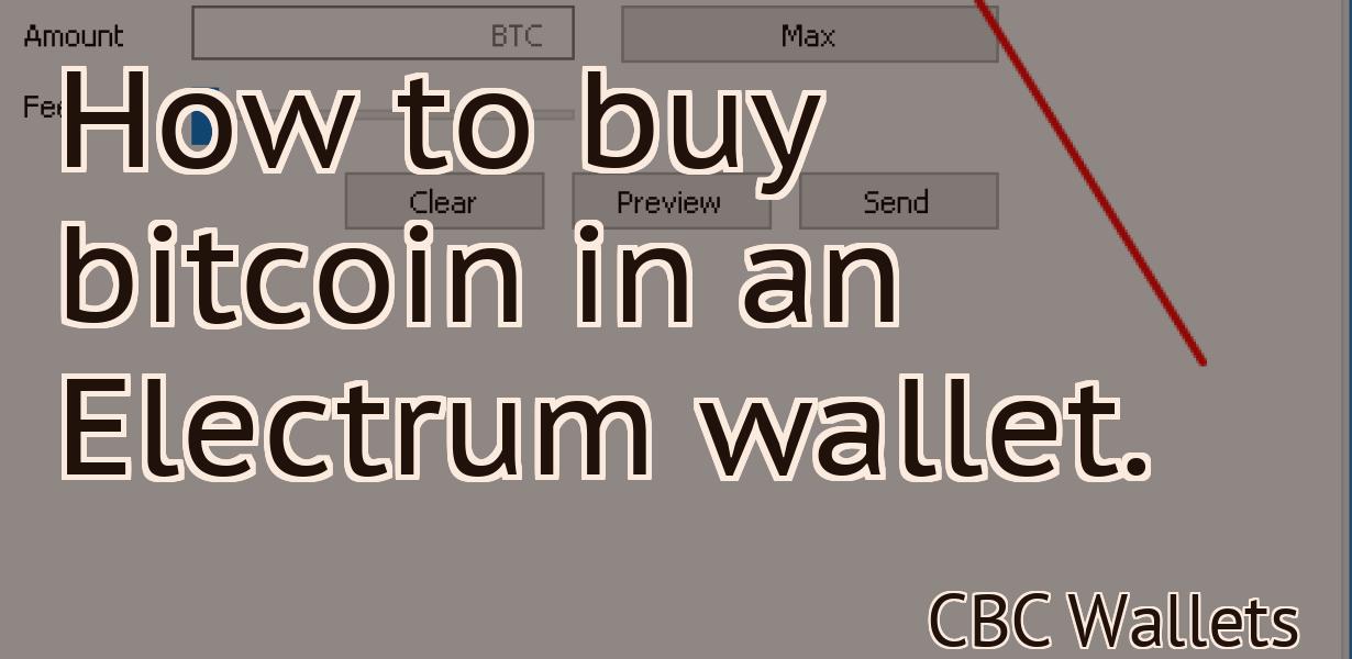 How to buy bitcoin in an Electrum wallet.