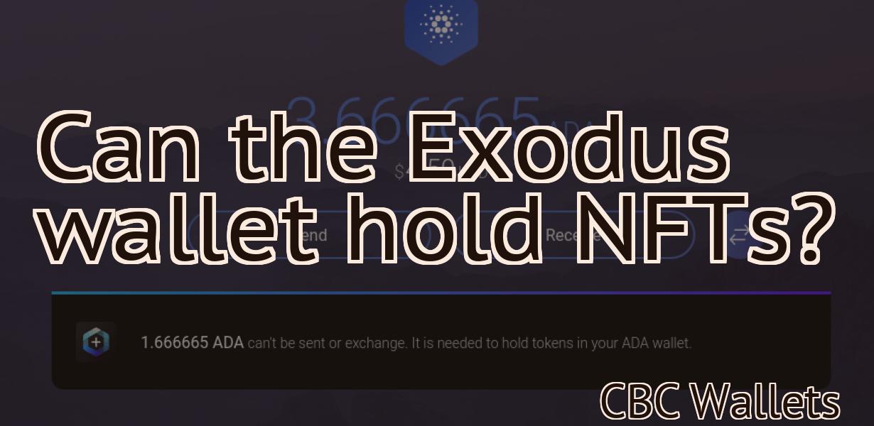 Can the Exodus wallet hold NFTs?