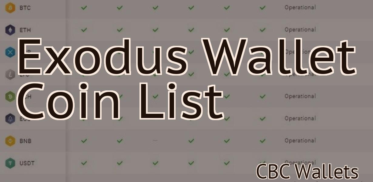Exodus Wallet Coin List